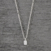 collier court plaqué argent